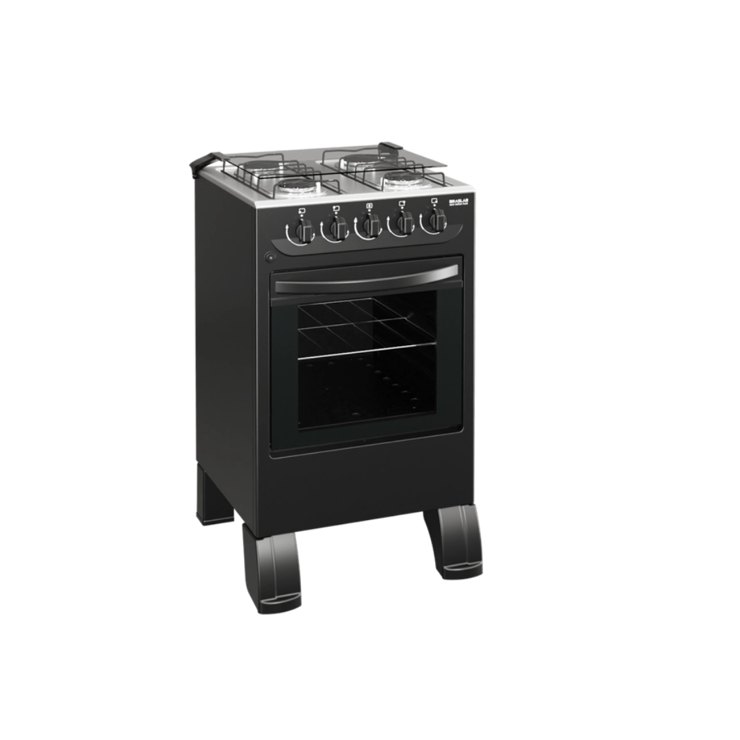Fogão 4 Bocas Braslar New Sirius Plus Black