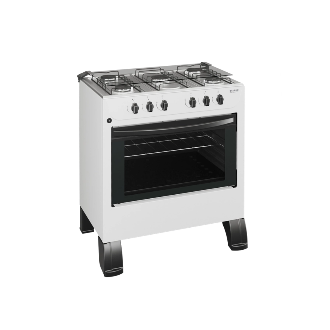 Fogão 5 Bocas Braslar New Sirius Plus Branco