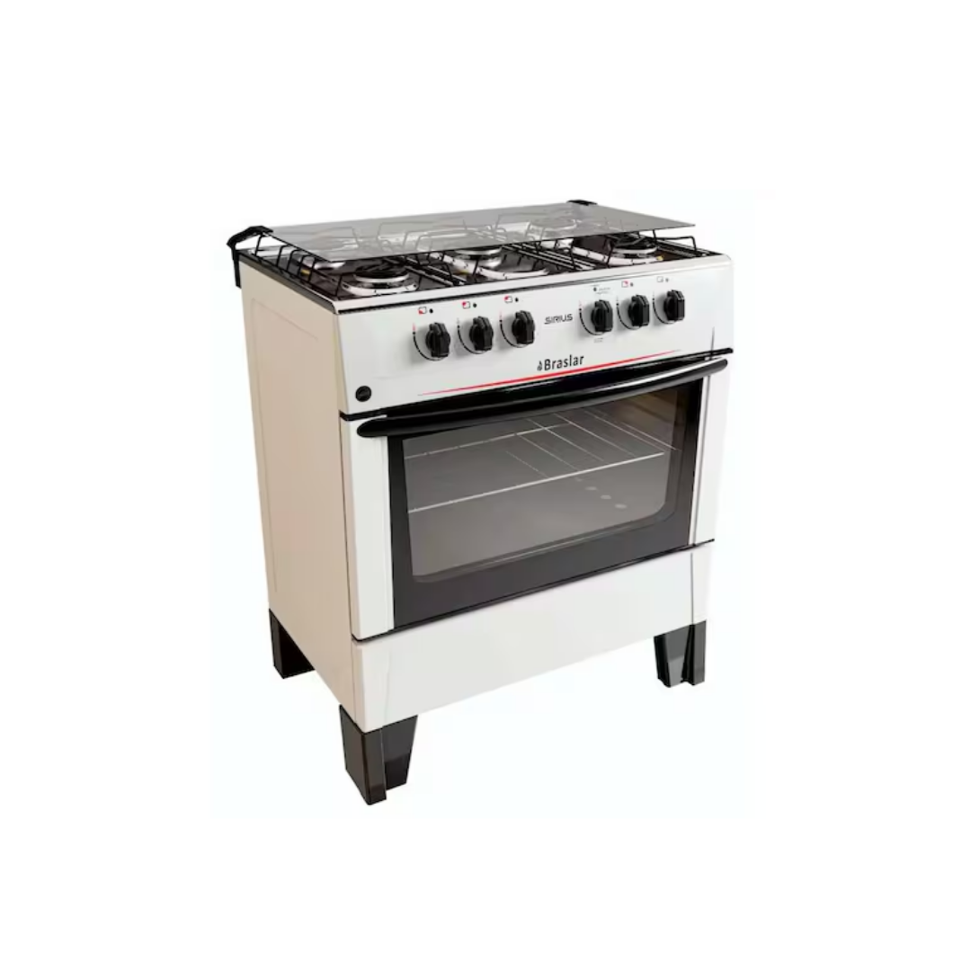 Fogão 5 Bocas Braslar Sirius Plus Branco