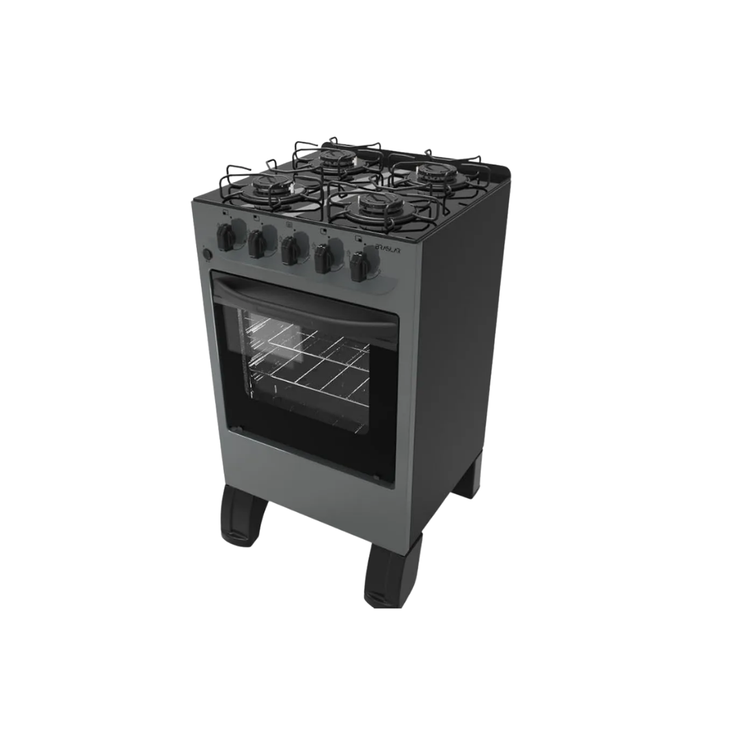 Fogão 4 Bocas Braslar Carina Titanium