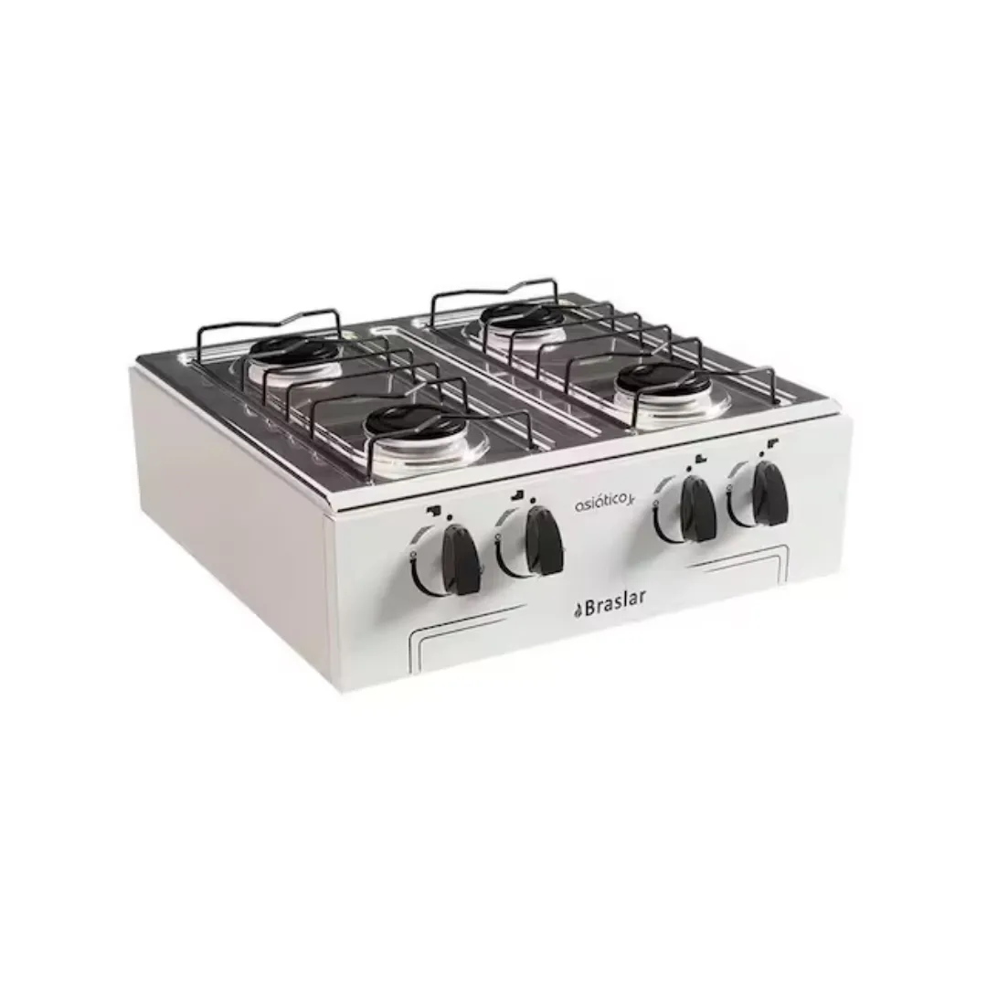 Fogão 4 Bocas de Mesa Braslar Asiático Branco